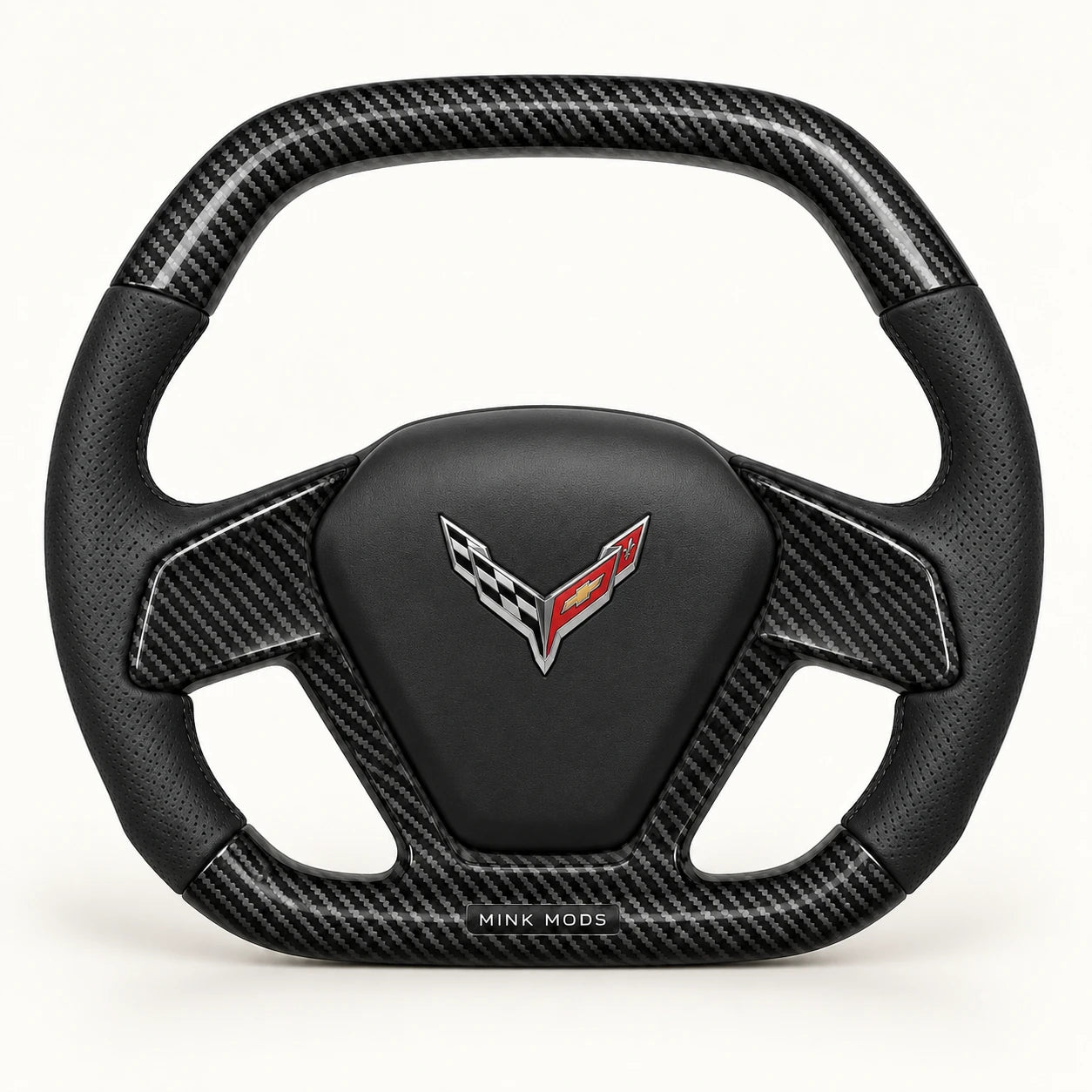 Carbon Steering Wheel for Corvette C8 · Branding mockup