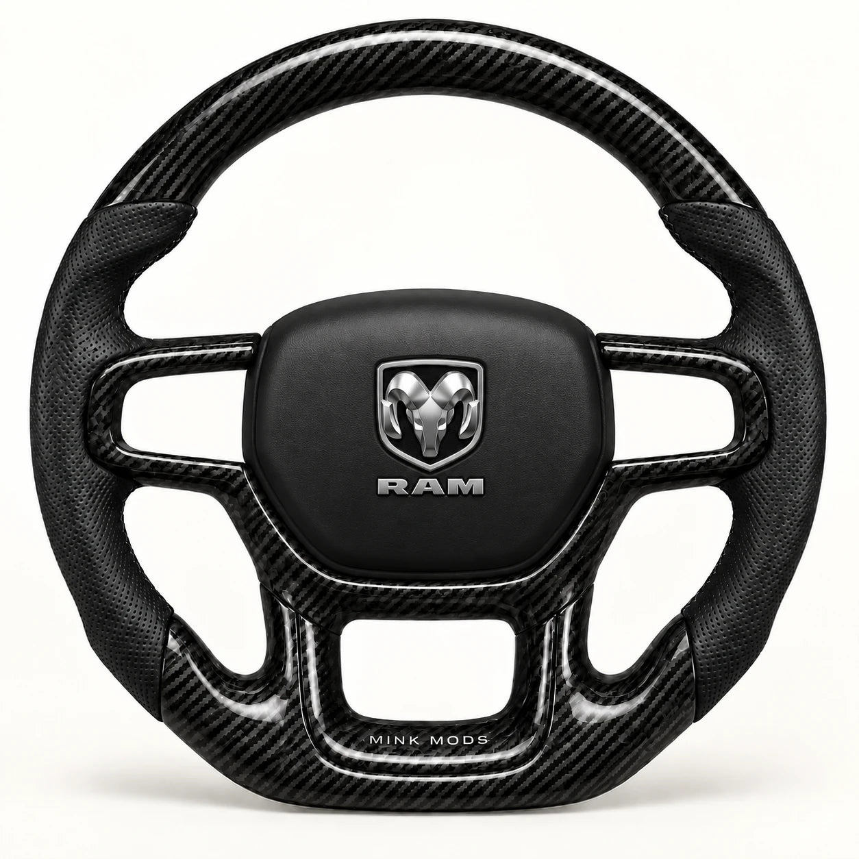 Carbon Steering Wheel for Ram TRX · Branding mockup