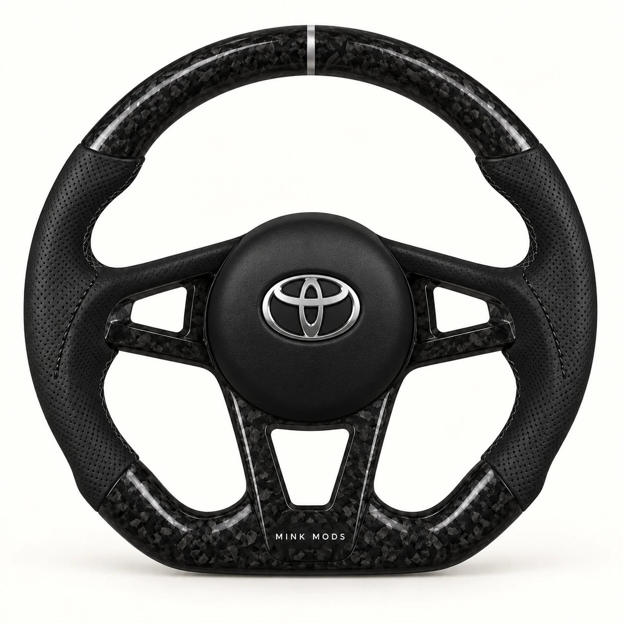 Carbon Steering Wheel for Toyota Supra A90/A91 · Branding mockup